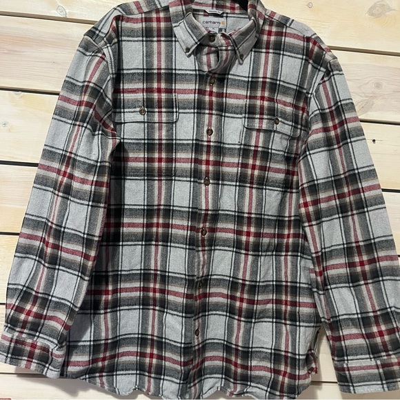Carhartt Men's Hubbard Plaid Shirt Shadow Button-up Shirt XL - Picture 2 of 7